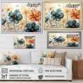 thumbnail image 4 of Designart "Blue Orange Petal Mosaics I" Abstract Botanicals Floater Framed Canvas Art Print, 4 of 7