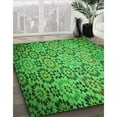 thumbnail image 2 of Ahgly Company Indoor Round Patterned Green Area Rugs, 3' Round, 2 of 6