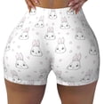 thumbnail image 2 of Balery Heart Rabbit Pantalones cortos de entrenamiento estampados para mujer, sin costuras, ajustados, para gimnasio, yoga, correr, deportes, ejercicio activo, fitness.-Large, 2 of 8