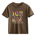 thumbnail image 6 of HAOTAGS Girls Graphic T - Shirts,Round Neck Short Sleeve Spring Summer Festive Tees Brown 5 T, 6 of 7