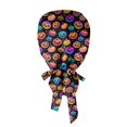 thumbnail image 4 of Halloween Working Hat Pumpkin Scrub Caps for Women Adjustable Surgical Caps Nurse Headwear Props, 4 of 6