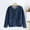 Blue, variant on FDGIU 2025 Women's Winter Sleepwear Top - Long Sleeve Soft Warm Homewear for Cold Weather