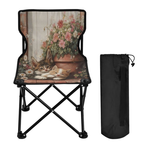 YAZAOO Camping Chairs Modern Flower Garden Cuddles Pattern Folding chair