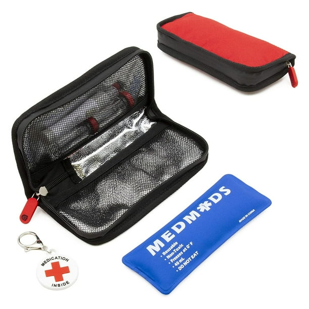 MEDMODS Insulin Cooler Travel Case with Reusable Ice Pack, Insulated