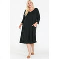thumbnail image 2 of V Neck Hidden Pocket Swing Dress, 2 of 5
