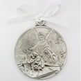thumbnail image 2 of Mcvan PW12-GA Pewter Guardian Angel Crib Medal with White Ribbon Engravable Back Carded, 2 of 2