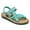 azure Green, variant on MEGNYA Hiking Sandals for Women, Comfortable Walking Flip Flop Sandals with Arch Support, Athletic Sandals with Hook and Loop Straps for Beach Vacation Adventure