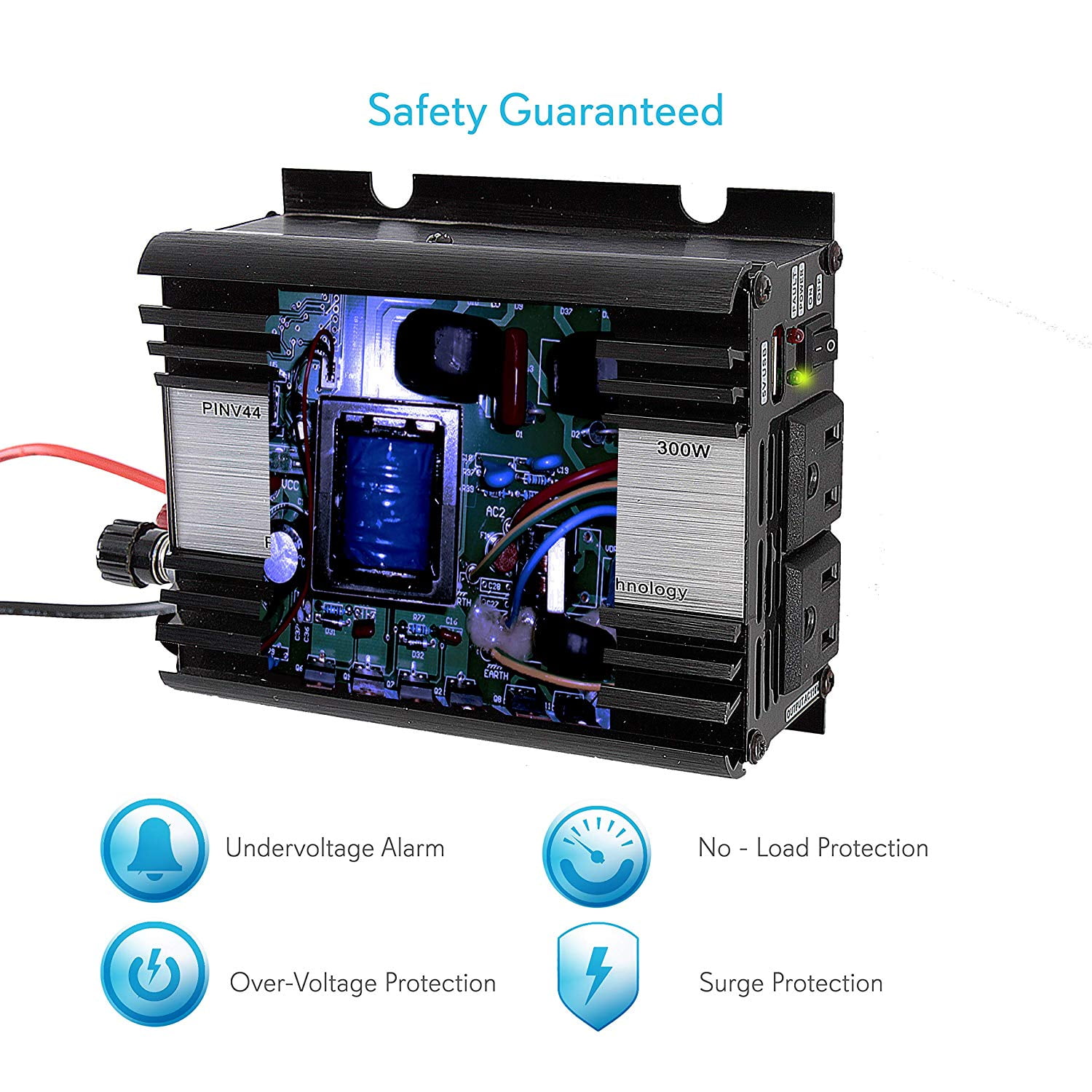 PYLE PINV44 - Plug in Car 300 Watt 12v DC to 115 Volt AC Power Inverter w/ Modified Sine Wave & 5 Volt USB Outlet