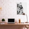 thumbnail image 2 of Stupell Industries Forest Wolf Wild Animal Watercolor Pop Black White Canvas Wall Art Design by Brandon Wong, 30" x 40", 2 of 6