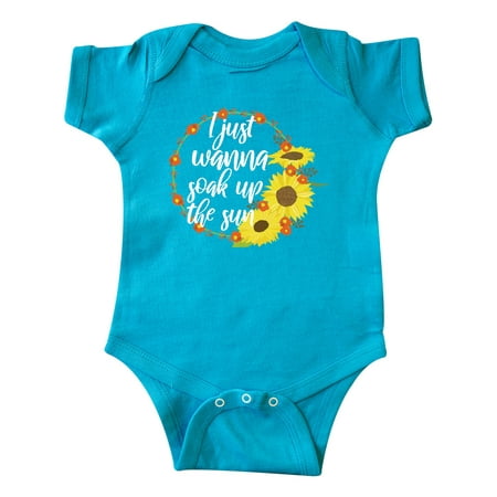 

Inktastic Sunflower I Just Wanna Soak up the Sun Gift Baby Boy or Baby Girl Bodysuit