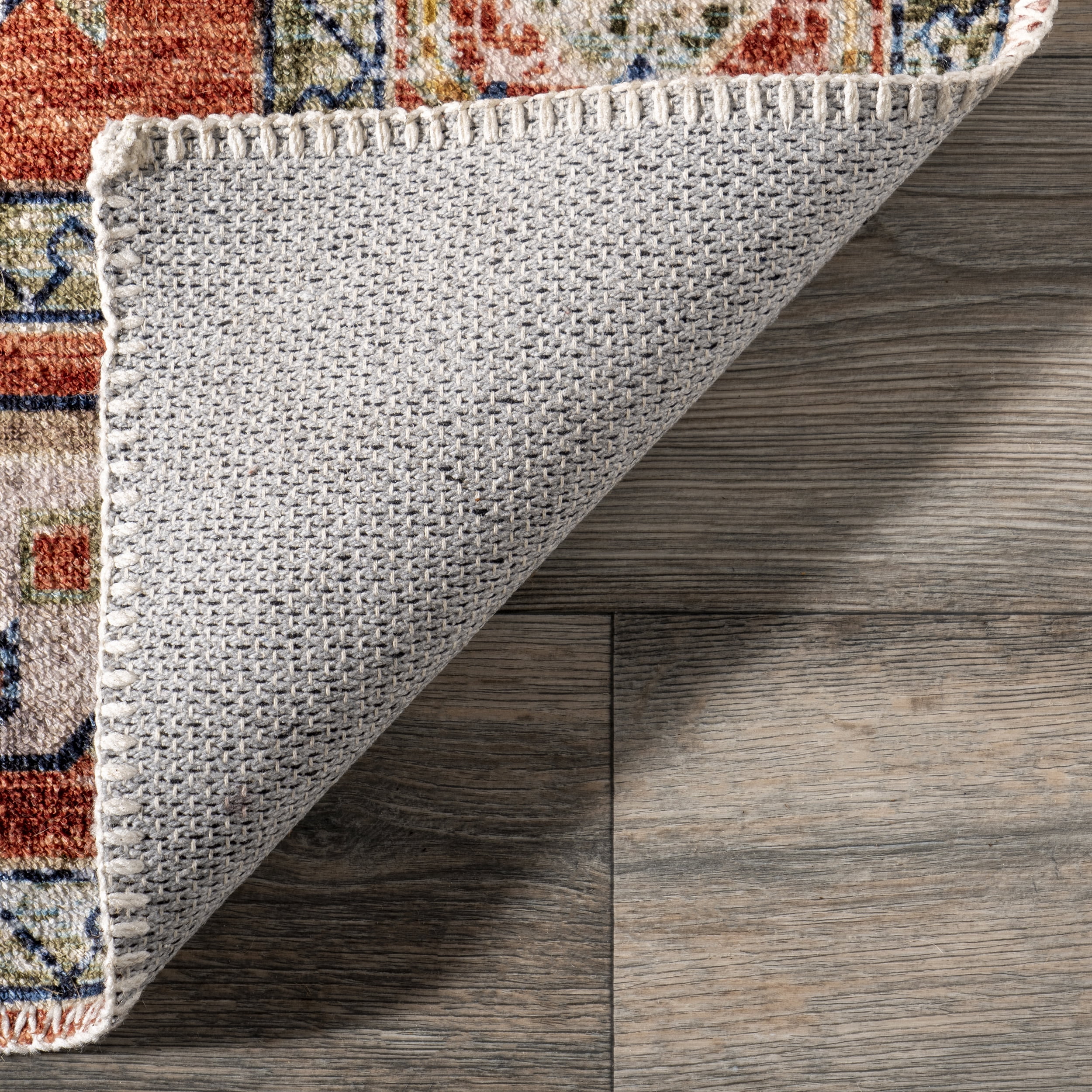 nuLOOM Everly Vintage Boho Machine Washable Area Rug, 5' x 8', Rust