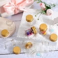 thumbnail image 4 of 20 tubos de ensayo de vidrio transparente de 15 ml, viales de muestra, pequeñas botellas de vidrio con tapón de rosca de aluminio dorado, mini botellas de vidrio, frascos de vidrio., 4 of 9