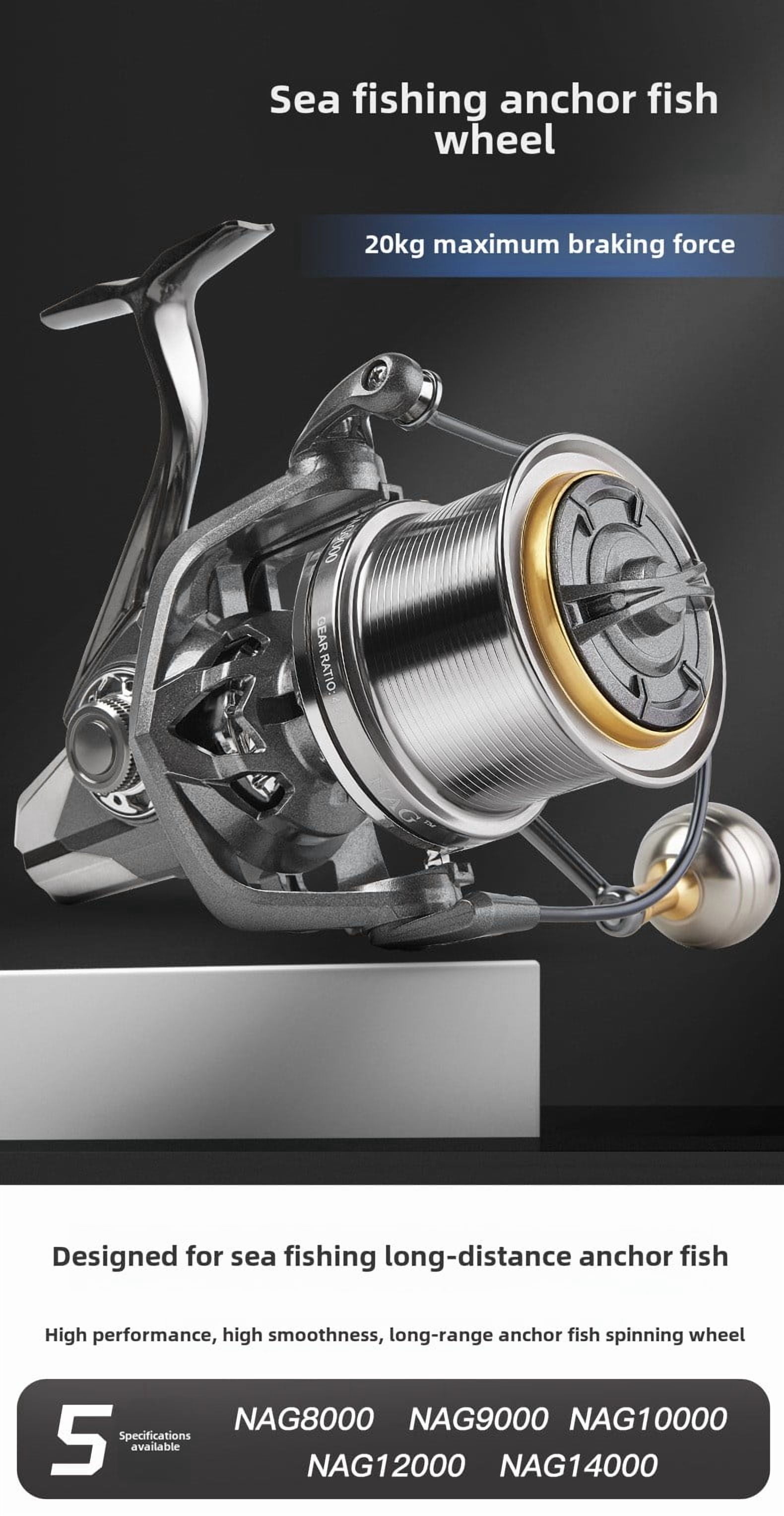 Stainless Steel Bearing Spinning Fishing Reel 8000 9000 10000 12000 14000 25KG Powerful Reel Saltwater Fresh Water Drag