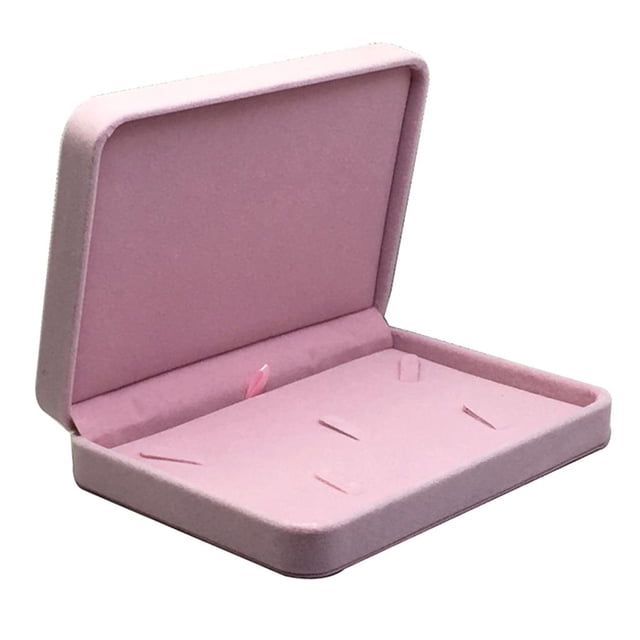 Joyero de Cajas Bandeja Almacenamiento de Colr de Viaje - Rosado Sunnimix Caja de visualización del collar de terciopelo