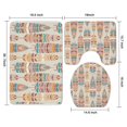 thumbnail image 3 of Ethnic - Style Colorful Feather Pattern Bathroom Rugs Sets 3 Piece,Toilet Cover Set,Absorbent Non Slip Bathroom Mats Sets with U-Shaped Contour Rug Toilet Rug Set, 3 of 5