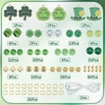 thumbnail image 2 of Saint Patrick's Day Theme DIY Glass Beads Bracelets Making Kits Green 8mm Hole: 1mm, 2 of 6