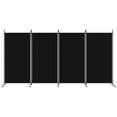 thumbnail image 4 of Bowery Hill Contemporary 4-Panel Room Divider in Black Fabric, 4 of 12