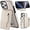 White, variant on for iPhone 16 Pro Max/Apple 16 Pro Max Case Zipper Wallet with Card Holder, [Compatible with MagSafe] 2 in 1 Flip Premium Leather with Kickstand for Apple iPhone 16 Pro Max. ZFT-Retro Pink