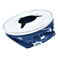 thumbnail image 2 of LOVIVER Round Ashtray Stainless Steel Ashtray 1/8" Diameter W/ Windproof Bag Blue, 2 of 8