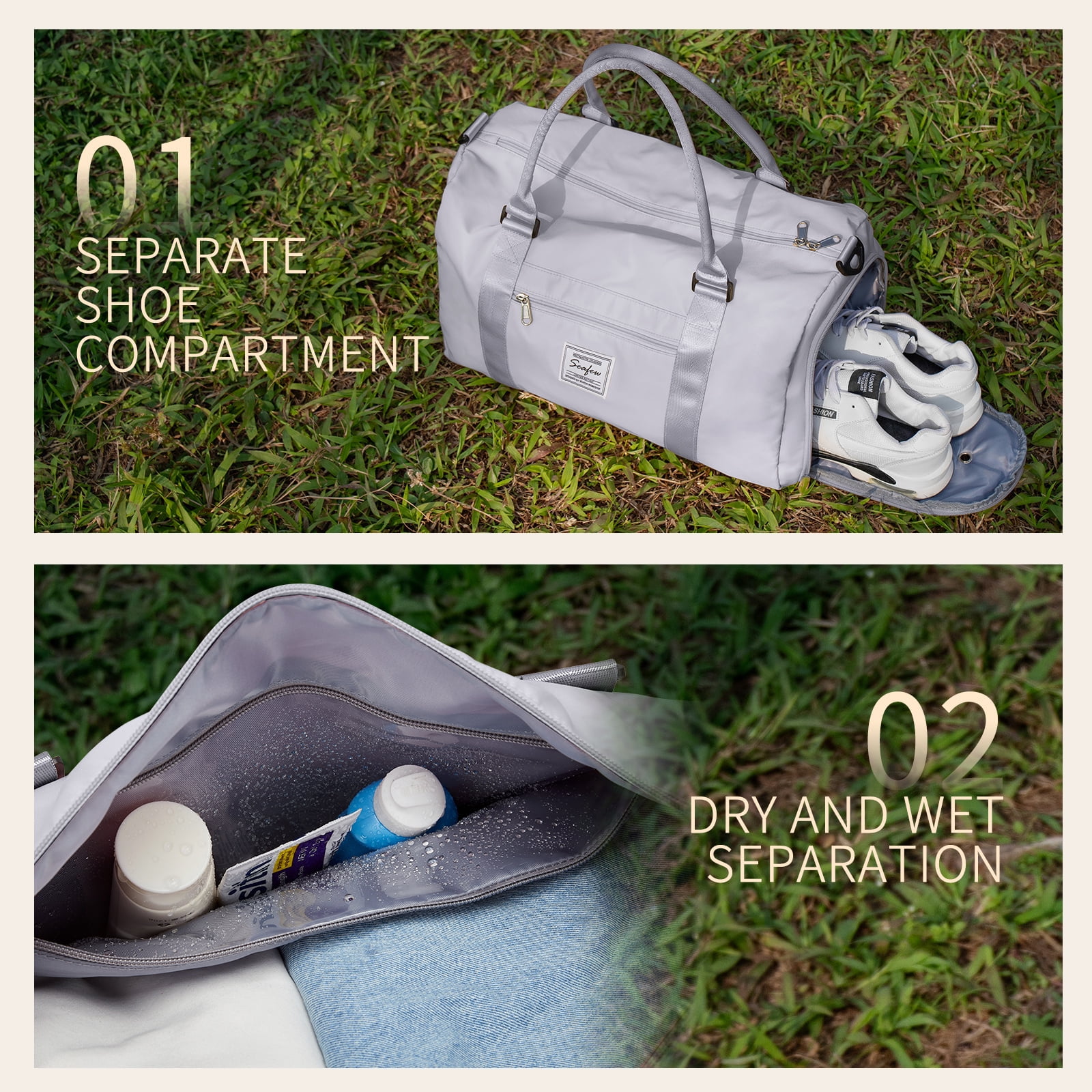 Travel bag with cheap separate shoe compartment