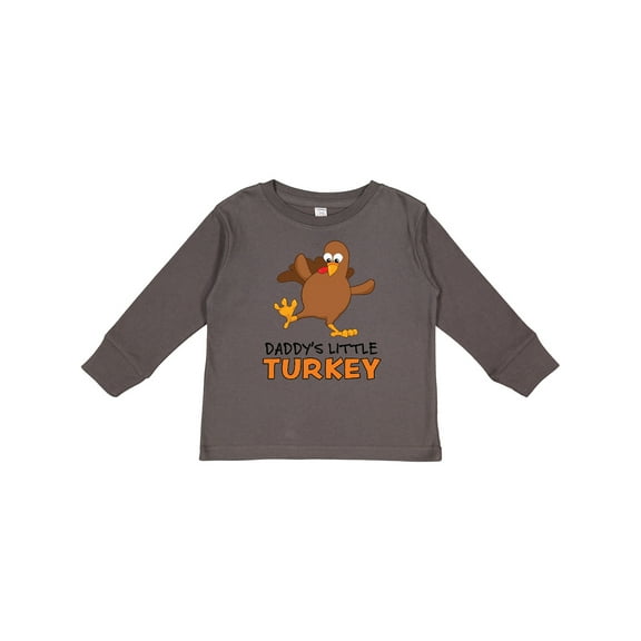 Inktastic Daddy's Little Turkey Boys or Girls Long Sleeve Toddler T-Shirt