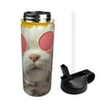 thumbnail image 2 of Sikiie Floral Sunglasses Cat Art Print 18OZ Insulated Straw Cup, Portable Leak-proof Sports Water Bottle, Stainless Steel Water Cup Suitable for Home and Outdoor, 2 of 8