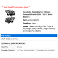 thumbnail image 2 of Headlight Assembly Set 2 Piece - Compatible with 2008 - 2012 Buick Enclave 2009 2010 2011, 2 of 3