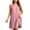 Pink, variant on Women's Dress Sleeveless V Neck Plus Size Women Solid Loose Knee Length Dress Purple XXXXXL