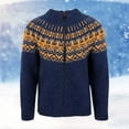 thumbnail image 2 of FYDUU Men's Christmas Sweater Coat Mens Full Zip Cardigan Sweaters Autumn Winter Outdoor Casual Zipper Knitted Sweater Coat Classic Fit Sweaters, 2 of 3