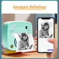 thumbnail image 3 of Riwcyla Pocket Printer Portable Thermal Instant Photo Printing Label Maker Machine BT Wireless Connect Compatible with Android or iOS APP Support Receipt Label Memo Sticker Notes Lists Scrapbook DI, 3 of 6