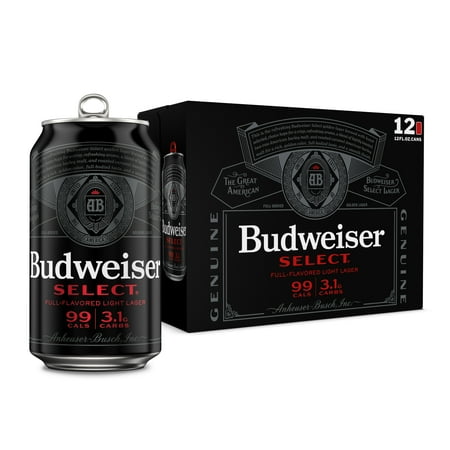 Budweiser Select American Light Lager Beer 12 pack 12 fl oz Aluminum Cans 4.3% ABV