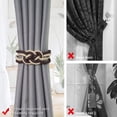 thumbnail image 3 of 2 Pack Strong Magnetic Curtain Tiebacks Upgrade Nordic Simple Style Drape Tie Backs Double Color Weave Rope Knot Decorative Curtain Holdbacks for Home & Office Window Drapery, 3 of 6