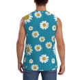 thumbnail image 4 of Haiem Men's Daisies Flowers Print Tank Tops Summer Sleeveless Cut Off Workout T-Shirts Fitness Vest Athletic Undershirts-Medium, 4 of 8