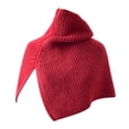 thumbnail image 4 of Binhe Women's Solid Color Slit High Collar Shawl Knitted Scarf Warm Pullover Woolen Scarf with Sweater Tops Scarf Shawl Wrap Scarf, 4 of 5