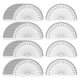 thumbnail image 1 of Juego de 100 Transportadores de Plástico para Medición de Ángulos, 4 Pulgadas, Transparentes, 180 Grados., 1 of 5