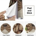 thumbnail image 4 of Peel and Stick Wallpaper Canvas Wooden barrels Warehouse Modern Art Wall Mural Decor Self Adhesive and Removable 69in x 98in, 4 of 8