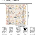 thumbnail image 3 of Rainbow Curtains for Kids Boho Nursery Colorful Floral Sun Star Clouds Pastel Bohemian Girls Child Art Printed Living Room Bedroom Window Drapes Treatment Fabric 84x84 Inch Blackout, 3 of 7