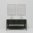 thumbnail image 4 of Norwalk 60 in W Black Oak Double Vanity, Cultured Marble Top, Faucet Set,& 28 in Mirrors, 4 of 9