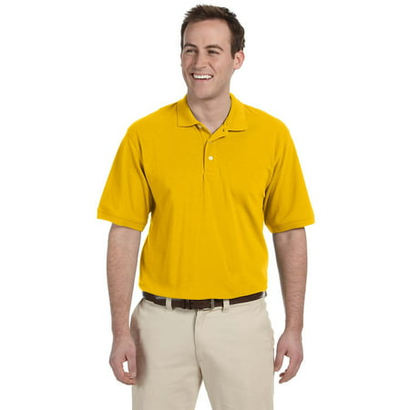 Branded Harriton Mens 56 oz Easy Blend Polo Shirt - SUNRAY YELLOW - M (Instant Saving 5% & more on min (Best College Cheerleader Uniforms)