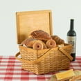 thumbnail image 2 of Woodchip Picnic Storage Basket with Cover and Movable Handles, 2 of 7