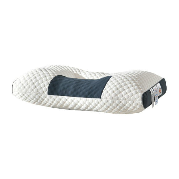 Matoen12 Household Clouds Pillow Core for Adults, Soft Non Collapsing Neck Pillows Massage Cervical Care Helps Sleep SPA Pillows, High Pillow for Bed, 19.7"x15.7", 1PC, Rectangle, Black