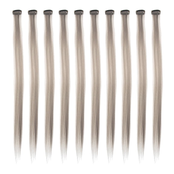 TABLZONE 10Pcs Hair Extensions Highlights Silk Hair Pieces Women for Special Occasions