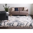 thumbnail image 4 of Rugs.com Athena Shag Collection Rug – 8' Square Blue Shag Rug Perfect For Living Rooms, Kitchens, Entryways, 4 of 9