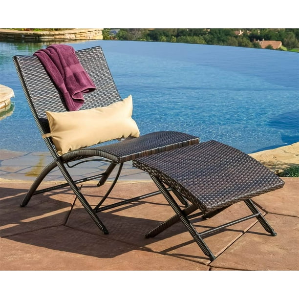 Outdoor Lounge Chair With Ottoman, Oversized Patio Chairs With Ottoman
