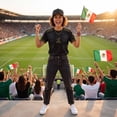 thumbnail image 6 of Zimjoy 2026 Mexico Soccer Jersey for Men Women Crew Neck Short Sleeve Aztec Calendar Graphic Short Sleeve Fan Shirt for Game Day Travel Streetwear and Casual Wear Black M, 6 of 9