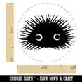 thumbnail image 2 of Cute Goofy Spikey Sea Urchin Self-Inking Rubber Stamp Ink Stamper - Brown Ink - Mini 1/2 Inch, 2 of 7