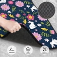 thumbnail image 3 of Yiaed Floral Rabbit Print Carpet Floor Mats for Cars, Auto Accessories Front & Rear Car Floor Mats Car Floor Foot Mat Sets of 4 Pieces, 3 of 7