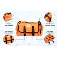thumbnail image 4 of Primacare KB-RO24WM Empty First Responder Bag, Professional Compartment Kit Carrier for Trauma and Emergency Medical Supplies, Orange, 15 x 9 x 8 inches, 4 of 4