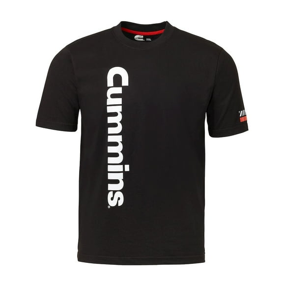 Cummins CMN35220Racing Stripes T Shirts for Men and Women Crew Neck Trucker Apparel Logo Black XL