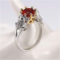 thumbnail image 4 of QQTDFG S925 Silver White Gold Plated Blue Zircon Women Rings Men Rings Party Gift J081-8-Blue, 4 of 5
